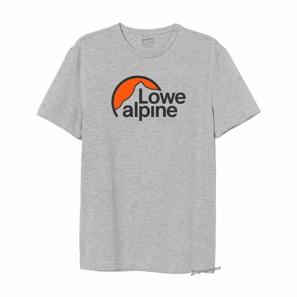 Kaos Outdoor Gunung Logo Lowe Alpine cotton combed 20s