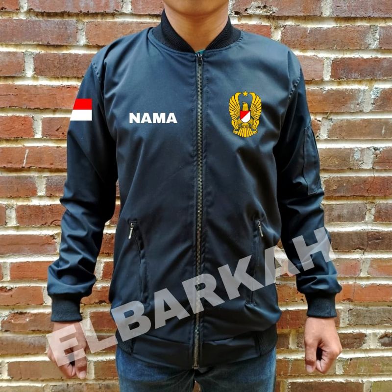 JAKET BOMBER LOGO TNI AD JAKET BOMBER CUSTOM LOGO SENDIRI JAKET BOMBER WATERFROOP jaket bomber terbaru jaket bomber elegan