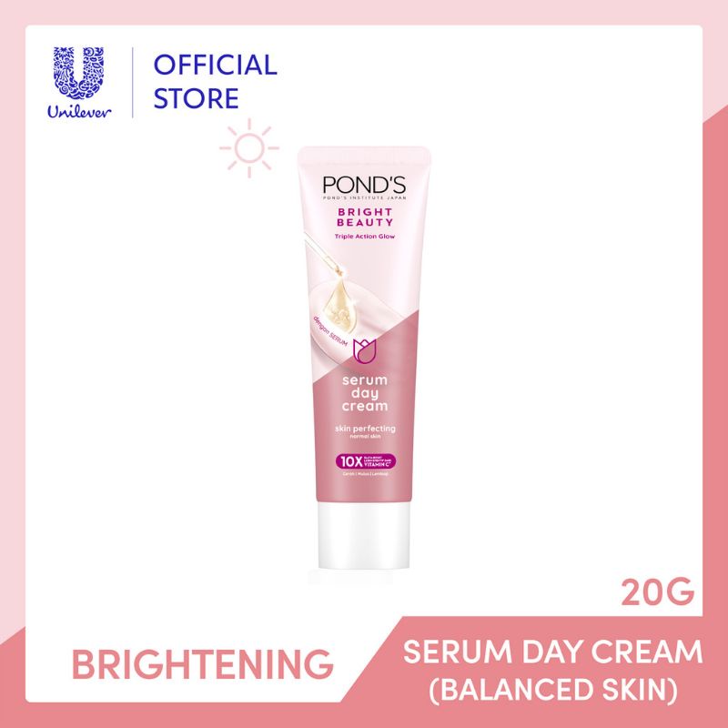 ( ORIDANGROSIR ) Ponds Bright Beauty Serum Day Cream 40g / Ponds WHite Beauty Day Cream 20gr / Ponds