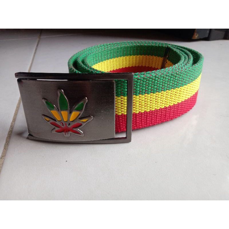 Ikat Pinggang Sabuk Rasta Reagea Gesper Polos Logo