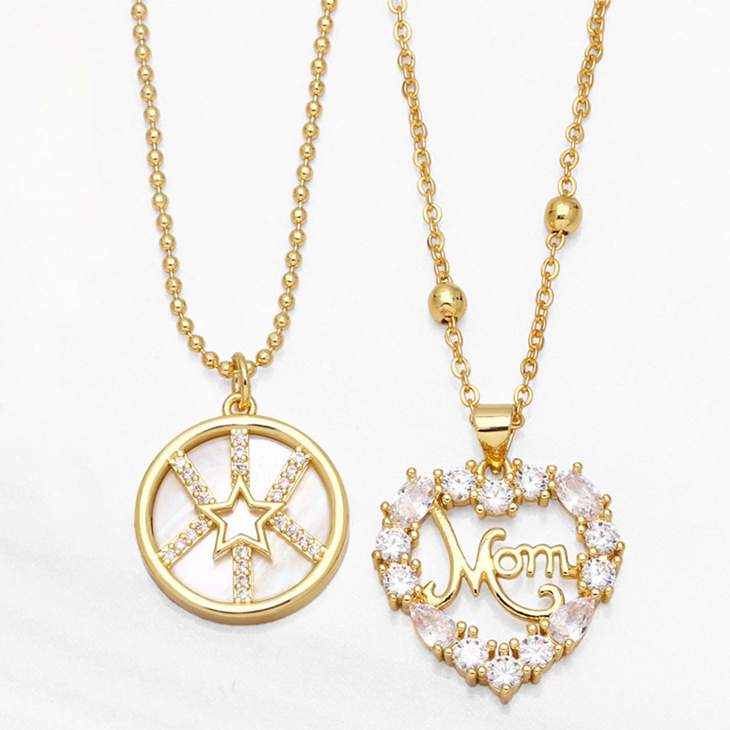 Hu Hu Hu Hu Hu Alat Bantu Pasang Kacamata♡ Kalung Electroplating Bentuk Bintang Aksen Berlian Imitasi Tahan Lama Untuk Wanita