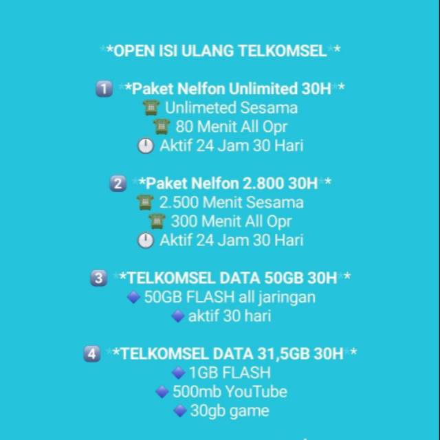 Paket Data 50gb Murah Telkomsel Dan Paket Nelpon Sepuasnya Tsel Paket Data Omg Murah Shopee Indonesia