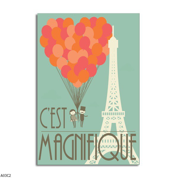 [NEW] Hiasan Dinding / Wall Decoration 13,5cm X 20cm Tema Menara Eiffel A03C