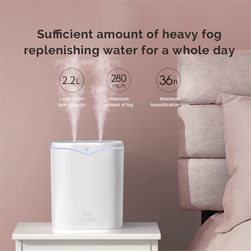 Air Purifier / Humidifier / Spray Aromaterapi Usb Kapasitas Besar 2.2l