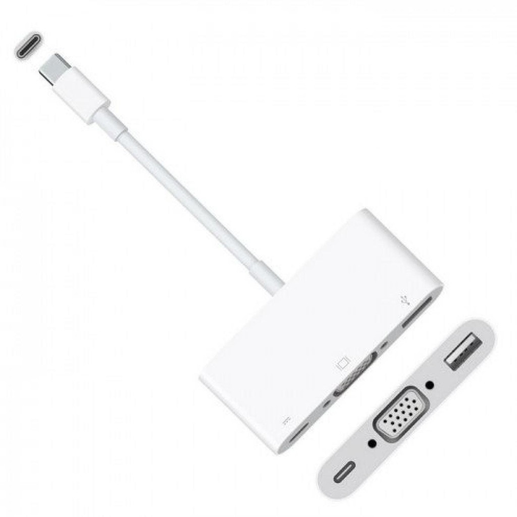Promo Adapter Usb Type C Ke Usb 3.0 + Usb 2.0 + Vga + Usb Type C Female