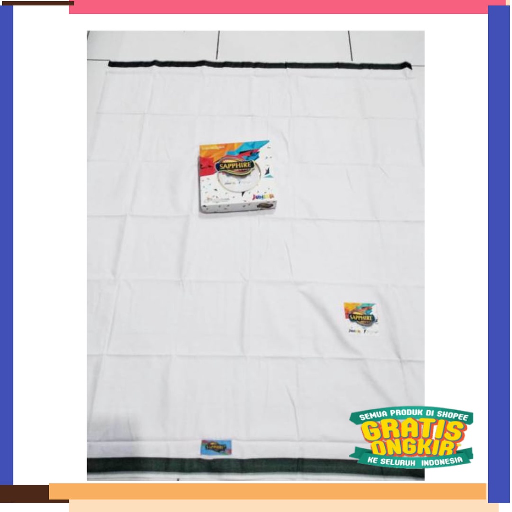 Ready Stok - Barang baru new model anak satu dua tahun / Sarung Sapphire Junior Polos Putih. Sarung 