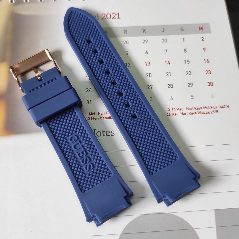 Terbaru.. Tali Jam Tangan Guess Rubber Strap Jam Tangan Guess  W1053L1 W1053L2 W1053L3 W1053L7