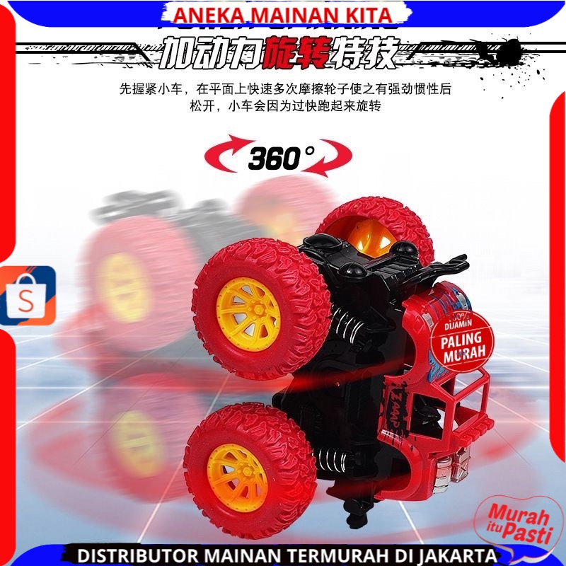 (BISA COD) Mainan Anak Monster Zap stunt Mainan Mobil Jip Zap Jeep Zep Jep Truck Off Road 4 Drive Inertial Bigfoot Jeep Toys 360 derajat