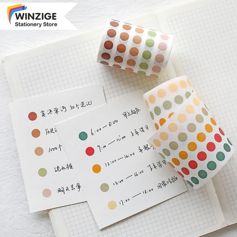 

Marker Round Stickers Morandi Macaron Color Washi Sticker For Journal To Do List Supplies