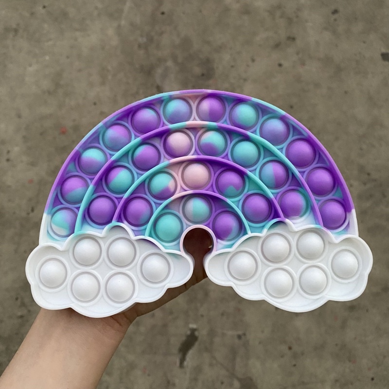 Pop It Fidget Toy Murah Rainbow Mainan Anak Penghilang Stress Tiktok-AwanPelangi SUGUS