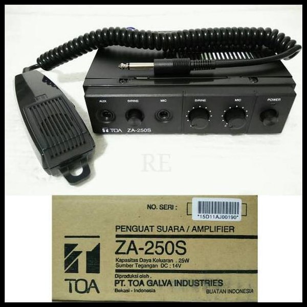 Amplifier Toa ZA250S Ampli Mobil Toa ZA-250-S Original Toa Galva/TOA ZA 250S Amplifier Mobil TOA ZA-