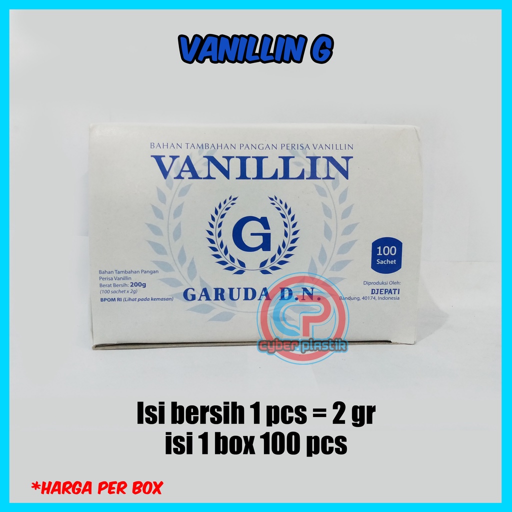 

Vanillin G | Perisa | Pewangi Makanan isi 100 Pcs