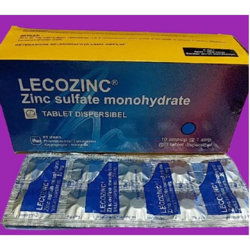 TABLET LECOZINC ( ZINC 20mg ) TAB PER BOX isi 100