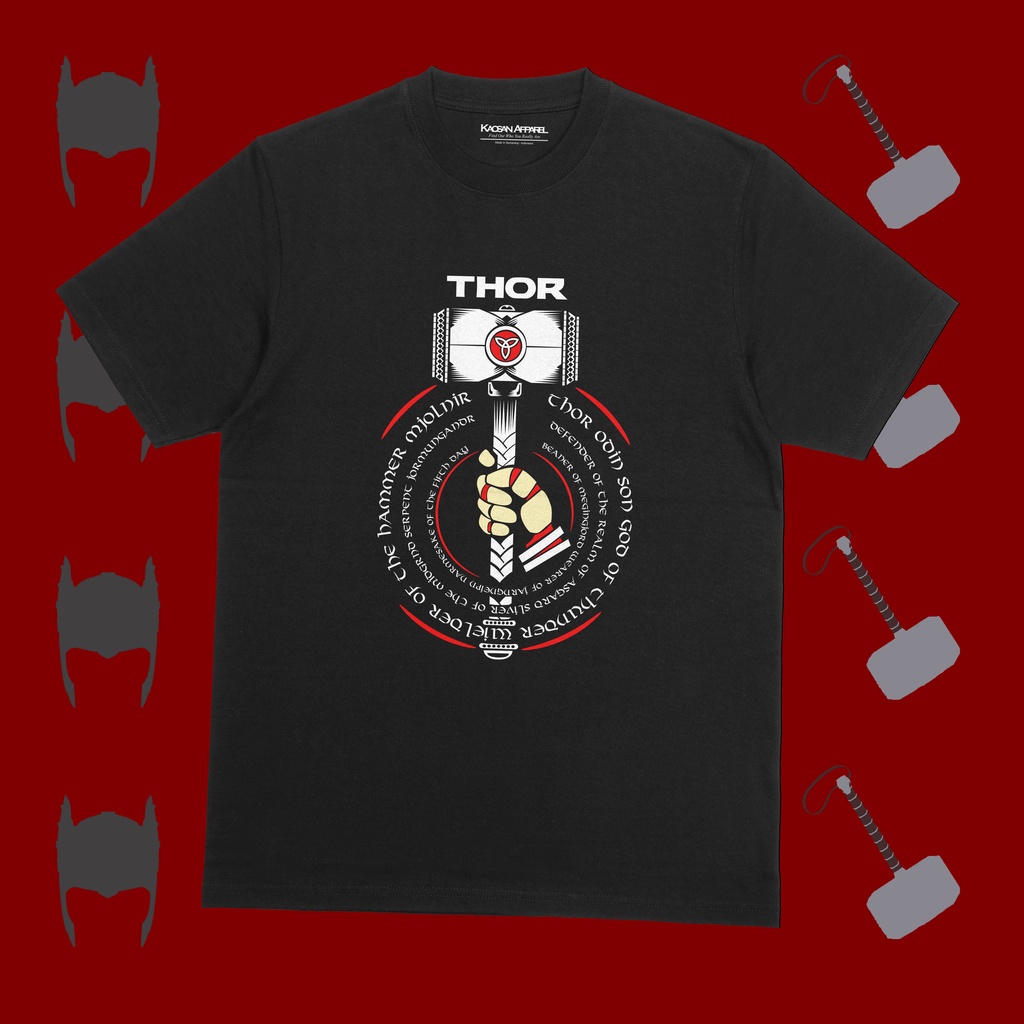 Kaos Marvel Thor "Thor Mjolnir" - Kaos Thor Love And Thunder/Kaos Thor/Baju Thor Love And Thunder/Ka