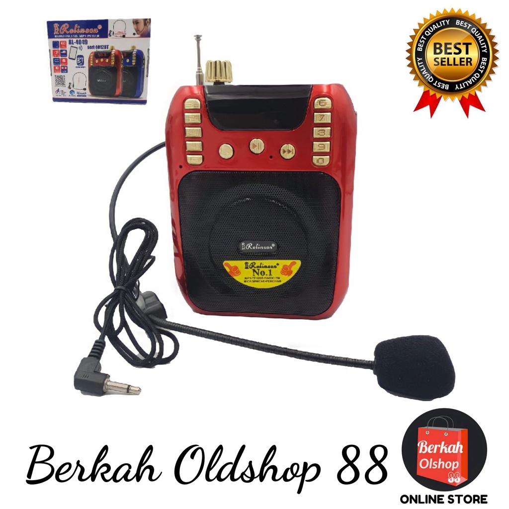 Berkah Oldshop 88 - Speaker Pinggang MP3 + Radio + Mic Rolinson RL- 4012
