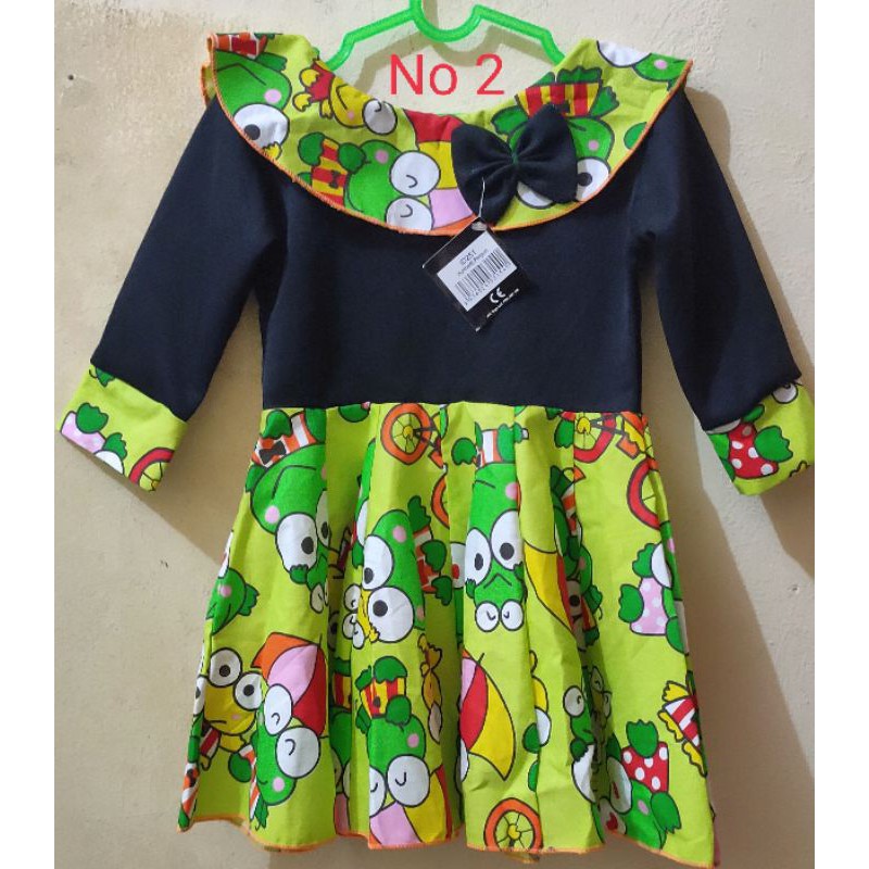 Dress Tangan Panjang Anak Lucu Untuk Anak 1-2thn