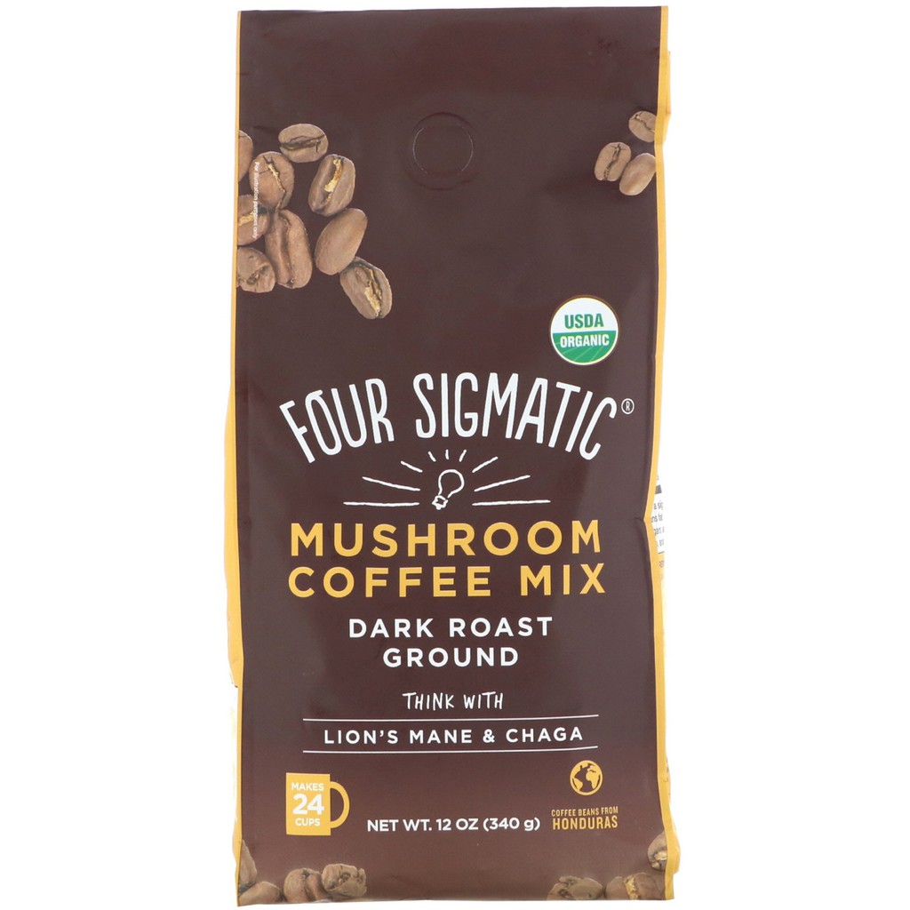 

Four Sigmatic Ground Mushroom Coffee Lions Mane Chaga Adaptogens