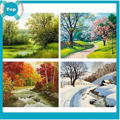 DIY Full Drill Diamond Painting - 5D Four Season Series Stitch Kit