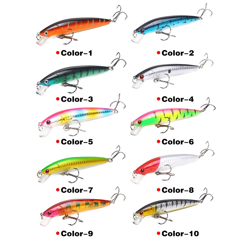 Plastic Bait Umpan Mancing Umpan Pancing 1PCS 7.5g/10cm Sinking Minnow Alat Pancing Kail Pancing relix nusantara Umpan Mancing Clouser Minnow Umpan Pancing Buatan Alat Pancing Murah Umpan Ikan