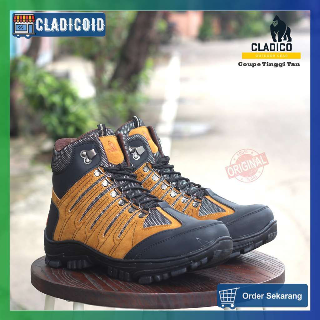 SEPATU SAFETY PRIA UJUNG BESI ORIGINAL KERJA LAPANGAN, OUTDOOR, PROYEK, MODEL KEREN CLADICO COUPE