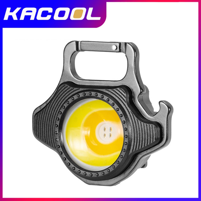 Baru Multifungsi Mini Gantungan Kunci Lampu COB Lampu Kerja Perbaikan Lampu Ultra Kecil Portabel Lampu Darurat Outdoor Camping