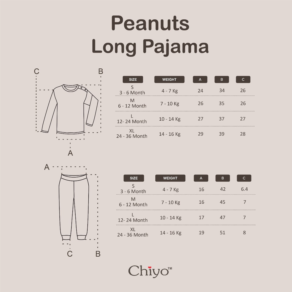 Chiyo Oblong Panjang Celana Panjang Bamboo Print Snoopy