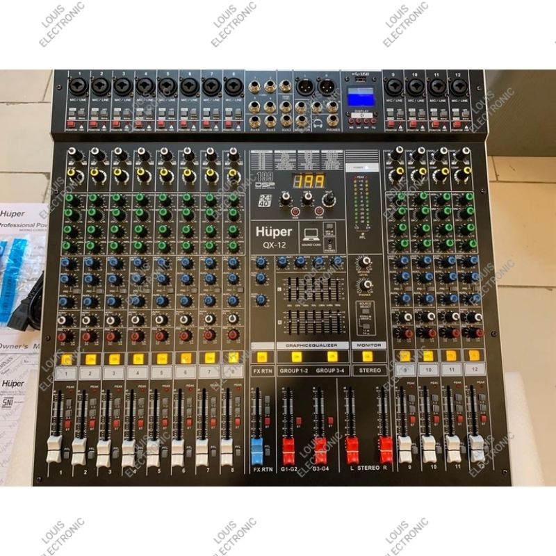 Mixer Audio HUPER QX12 QX 12 QX-12 12 Channel ORIGINAL