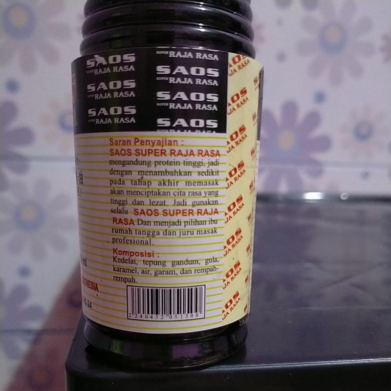 per botol saos super raja rasa cap bunga matahari 150ml.