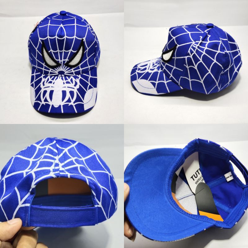 topi baseball anak  topi anak cowok/cewek topi anak motif Spiderman fullprinting