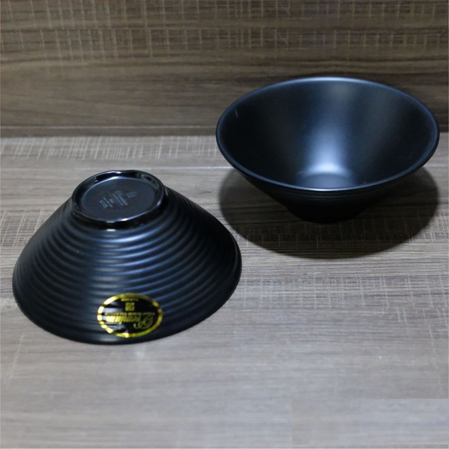 Mangkok Ramen Jepang Melamine Glori 6 7 Inci Golden 4907 4906 Hitam Doff / Mangkok Mie Ulir Dragon / Mangkok Udon