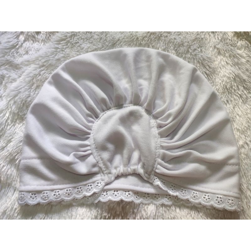 Ciput dalaman Hijab/kerudung/jilbab Putih Polos  wanita perlengkapan haji dan umroh