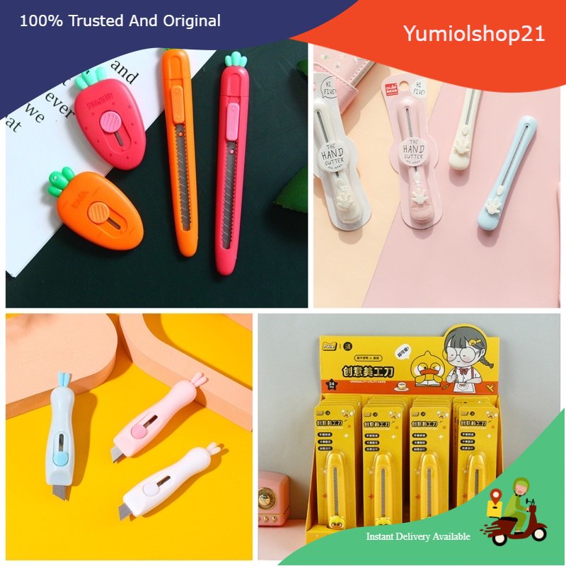 Cutter Mini / Cutter Carrot / Pisau Lucu / Cutter Carrot / Pemotong Kertas Wortel Strawberry