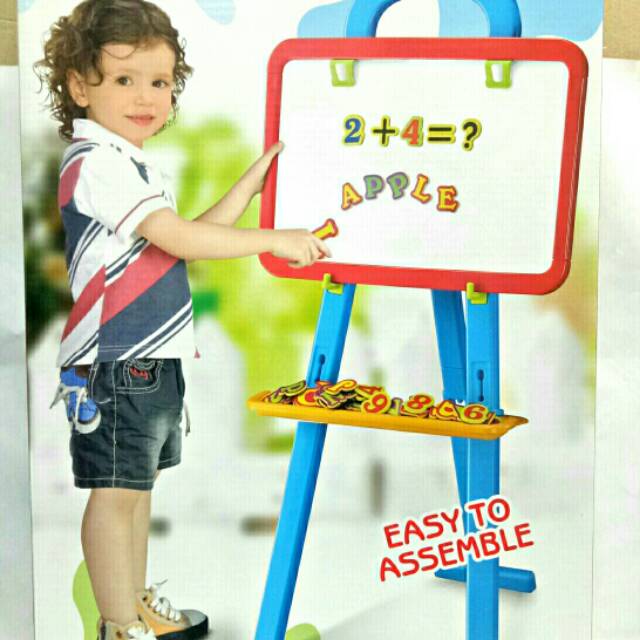 

Learning easel 3 in 1 / mainan papan tulis berdiri 3 in 1