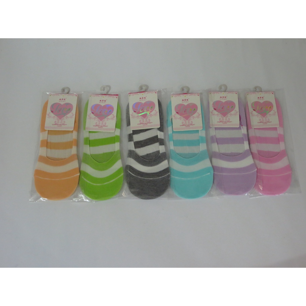 Hidden Sock Dewasa Pria Wanita Polos Motif Random /Kaos Kaki Invisible Cowok Cewek