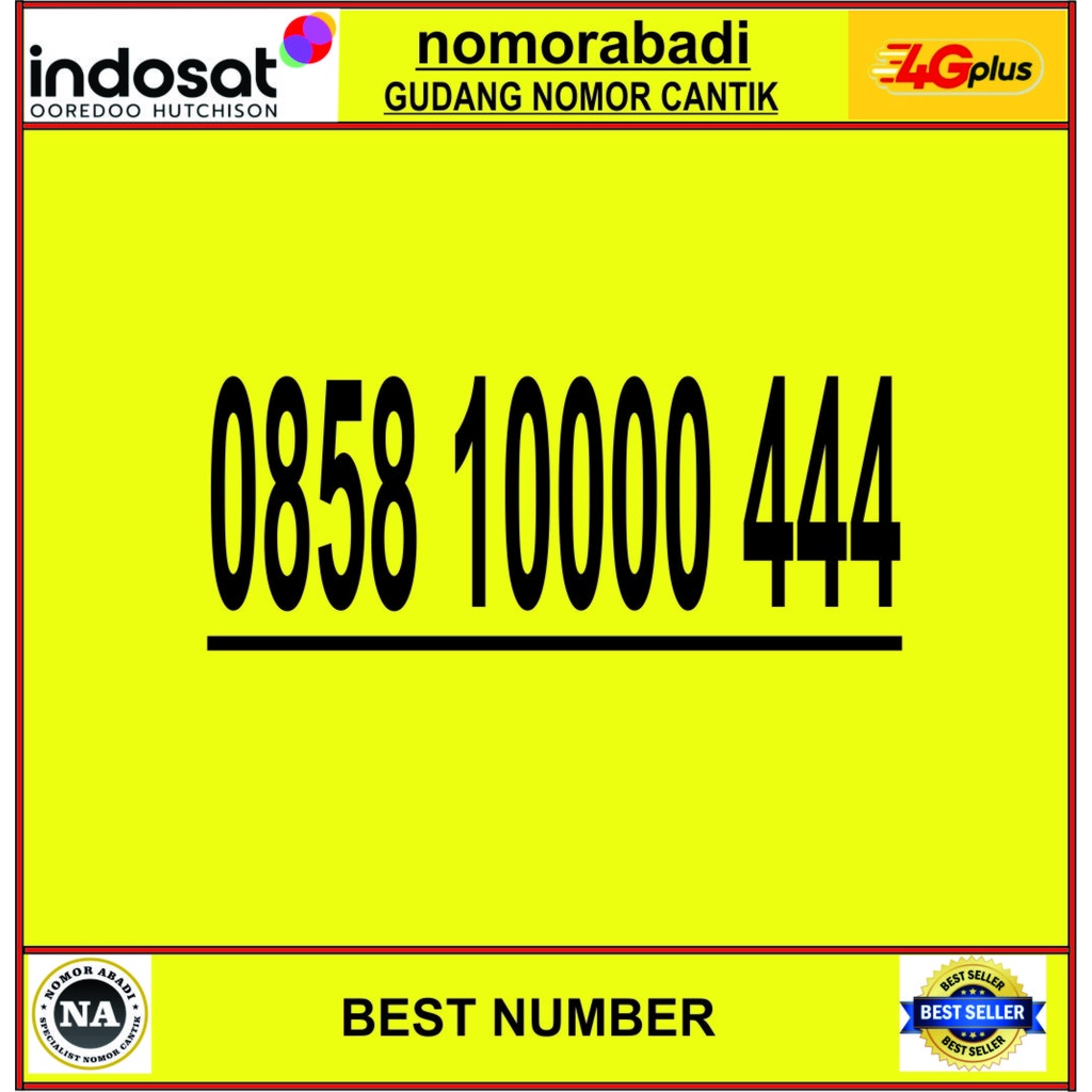 NOMOR CANTIK INDOSAT 4G 0858 1000 H2200