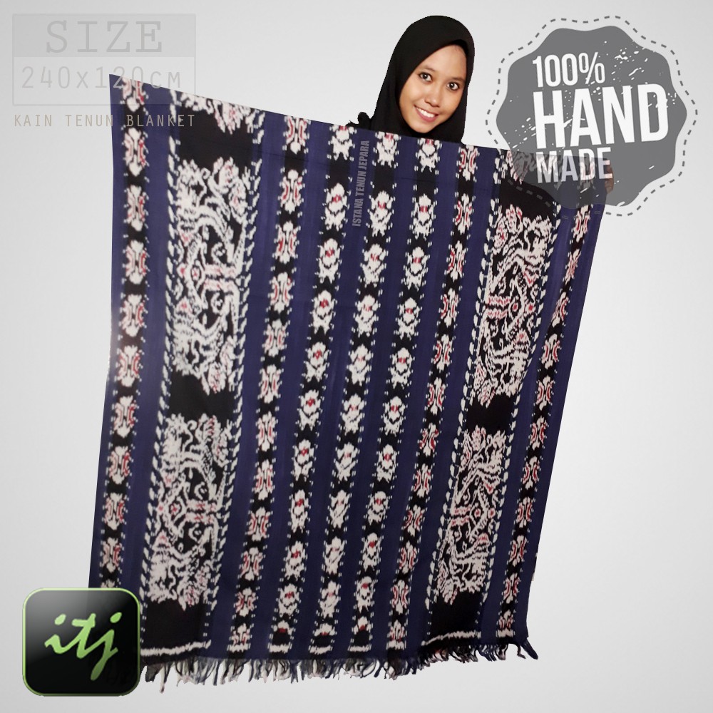 Kain Tenun Etnik Kain Tenun Meteran Kain Blanket Troso Jepara Shopee Indonesia