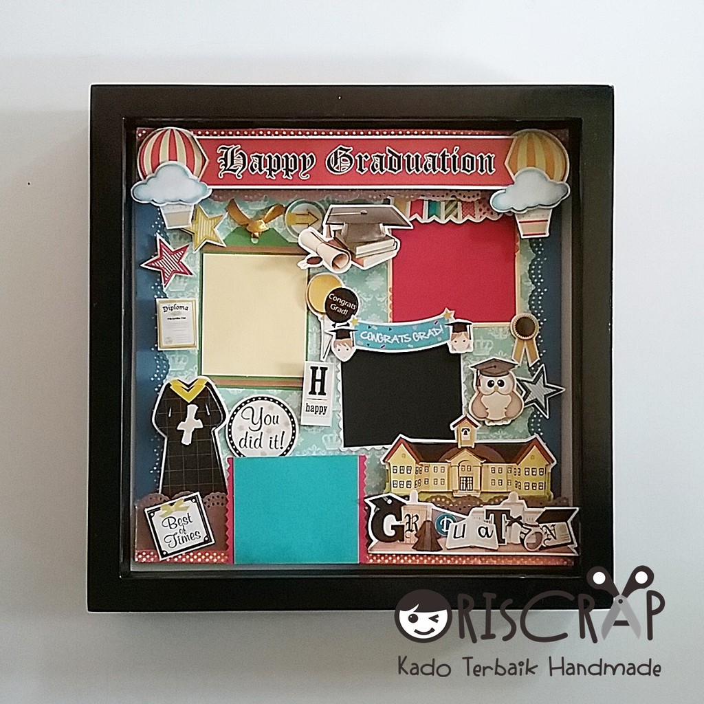Hadiah wisuda untuk sahabat cowok / Scrapframe wisuda unik