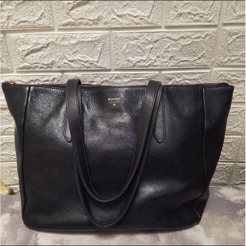 preloved tas fossil sidney shopper vgc