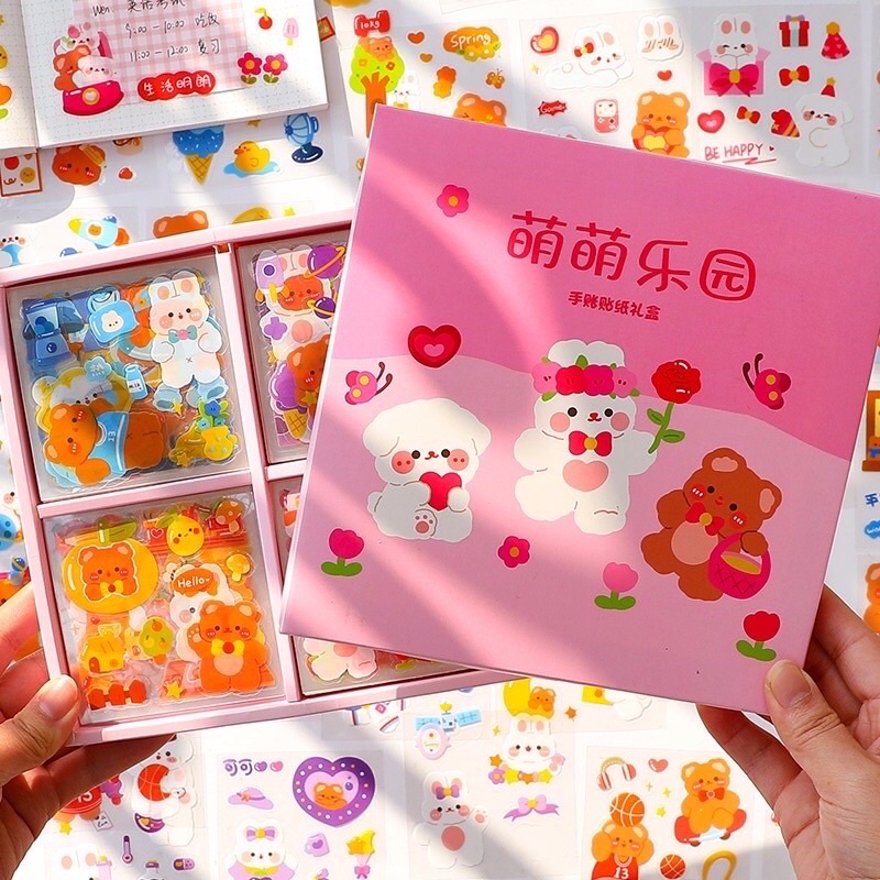 

100pcs Sticker Box || Sticker Aesthetic Sticker Ins Korea Sticker Hiasan Sticker Lucu Kawai Imut Sticker Hias Photocard PC Planner Journal Jurnal Scrapbook Bujo Diary Gift Sticker Deco Kiss Cut Hologram Sticker Murah Sticker Vintage Sticker Retro