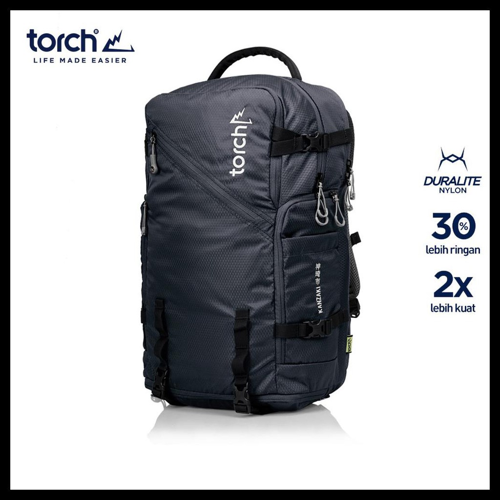 {BISA COD} Torch Tas Ransel Light Travel Backpack Kanzaki 30L Iron Grey TERUJI Kode 1273
