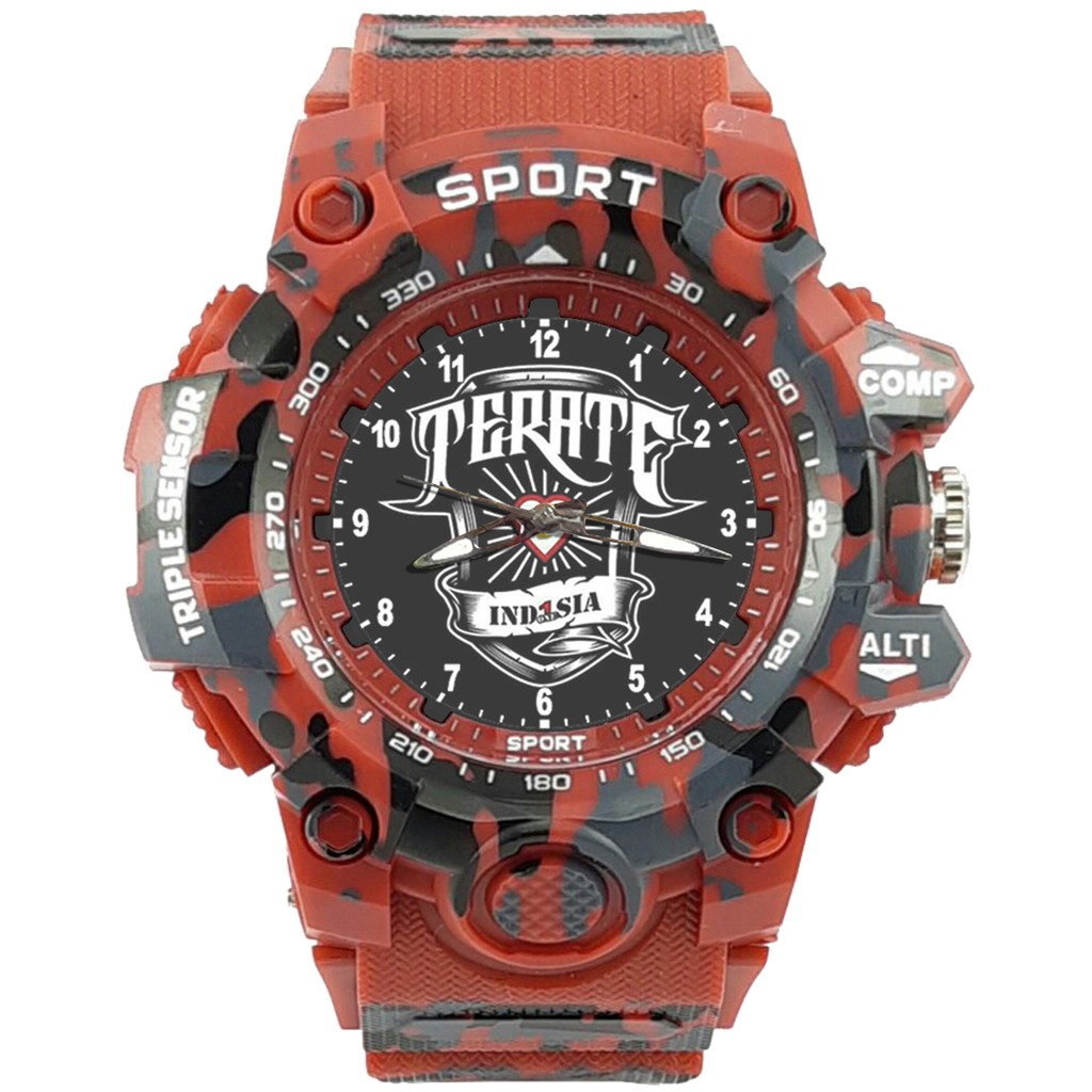 {Istimewa} Jam Tangan PERSAUDARAAN SETIA HATI TERATE - SH 11 Merah Army Water Resistant