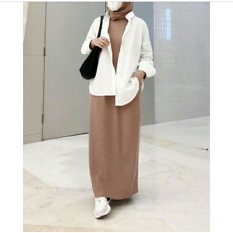 MAIRA_OFFICIALSTORE (BISA COD) Inner Dress Lengan Panjang Manset Gamis