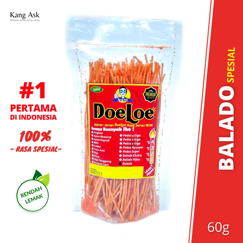 

Mie lidi Doeloe Rasa Balado 60 gram Snack Kang Ask - 1 Pcs