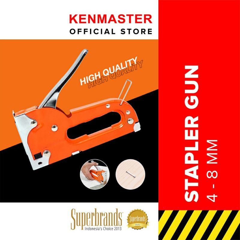 

CUCI GUDANG!!! Stapler Gun Tacker KENMASTER 4-8 mm Alat Staples Tembak Hekter Jok