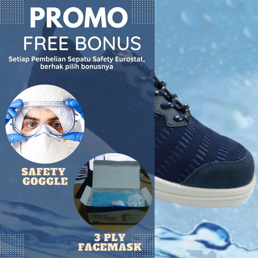 Sepatu Sneaker Safety Shoes Casual Eurostat Cougar HS452 Anti Slip