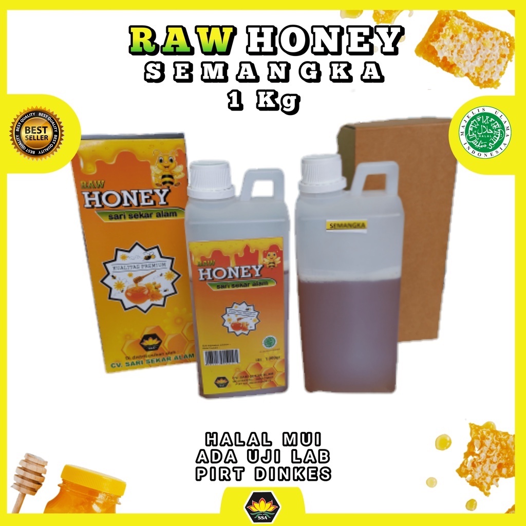 PROMO 1 Kg Raw honey/madu nektar bunga semangka free dus