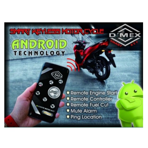 DMEX ANDROID SMART KEY KUNCI REMOT MOTOR MOBIL ANTI MALING