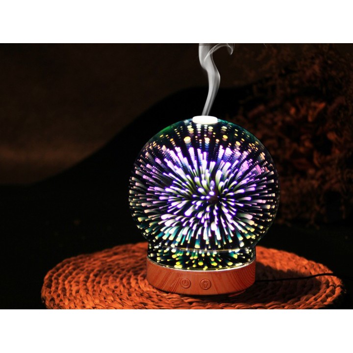 3D-05 Glass Circle Light Essential Oil Aroma Diffuser 100ML