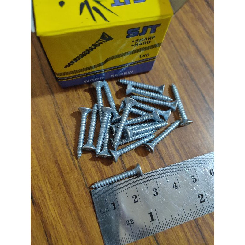 skrup roping putih 1 x 6