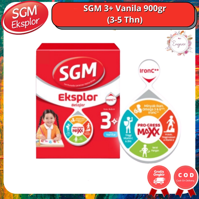 Susu Formula SGM 3+ 900 gr gram Rasa Vanila Vanilla Anak Bayi Murah Terbaik Termurah Usia 3 4 5 Thn 
